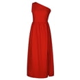 thumbnail image 4 of SMihono Robe Maxi Bohème d'Été pour Femmes Grande Taille Robe d'Été Sexy Unie Amincissante Fendue Sans Manches Asymétrique Robe de Plage, 4 of 8
