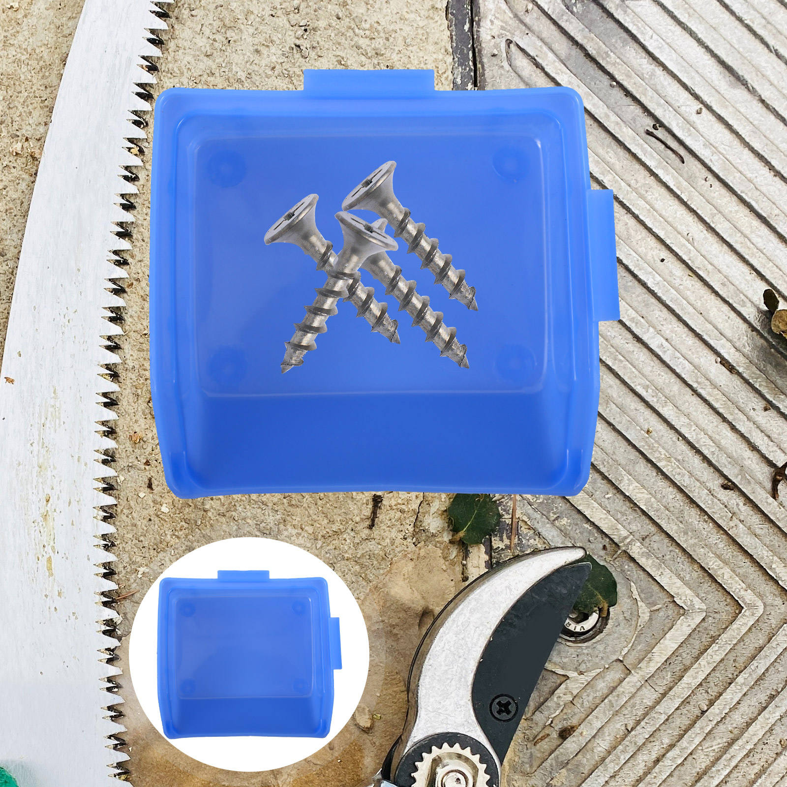 Minkissy 10Pcs Hardware Storage Box Blue Plastic Storage Holder for Tool Case