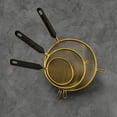 thumbnail image 3 of Thyme & Table 3-Piece Fine Mesh Gold Strainer Set, 3 of 9