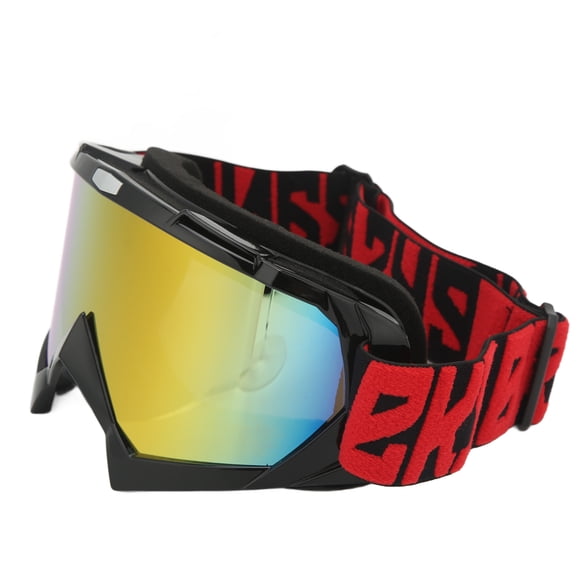 Lunettes de Moto hors Route, Lunettes de VTT à Coussin en Éponge Anti-Impact Antidérapantes pour Hommes pour le Patinage Monture Noire Lunettes Rouges, Monture Bleue Lunettes de Couleur
