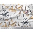 thumbnail image 2 of Soimoi White Cotton Poplin Fabric Mix Dog Print Fabric by Yard 42 Inch Wide, 2 of 3