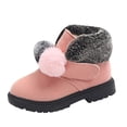 thumbnail image 1 of Zecgelong Girls Boots,Girls' Autumn And Winter Snow Boots Thick Soles Non Slip Warm Comfortable Solid Color Zipper Shoes, 1 of 1
