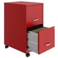 thumbnail image 4 of Space Solutions Armoire Mobile de 18 Pouces à 2 Tiroirs pour Bureau, Rouge, 4 of 6