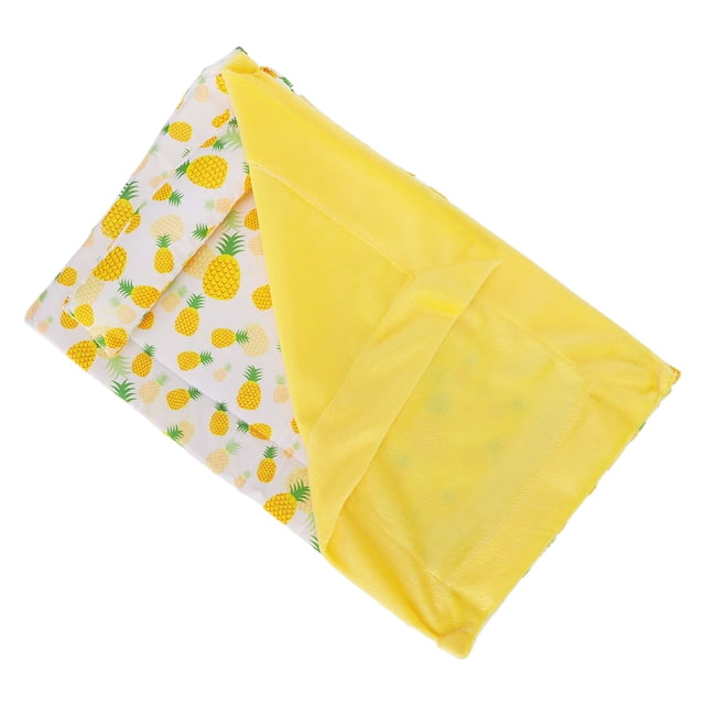 Bearded Dragon Bed, Reptile Sleeping Bag Soft For Leopard Pineapple + Yellow Quilt