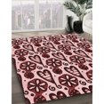 thumbnail image 3 of Ahgly Tapis Rectangulaire Lavable en Machine Intérieur Transitionnel Rose Pastel, 5 Pieds x 8 Pieds, 3 of 7