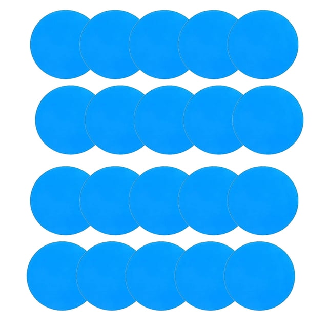 Maoww Cour Extérieure Cour Arrière Anneau de Natation Piscine Baignoire Patch de Réparation Bateau Gonflable Sofa Canot Patchs Adhérence Forte Rond 20 Pcs