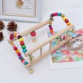 thumbnail image 2 of Colorful Parrot Bird Swing Wood Beads Hanging Bridge Toy Funny Birds Playing Swing, 2 of 8