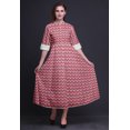 thumbnail image 2 of Bimba Robe Chemise Décontractée Ikat pour Femmes Imprimé Fête Mi-Mollet Robe Évasée-Très Petit, 2 of 5