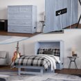 thumbnail image 1 of Northfield Lit Escamotable Moderne en Bois Massif Simple TG avec Matelas, Fini Bois Flotté, 1 of 20