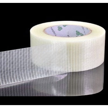 Bamboohart 1 Rouleau Ruban en Fibre de Verre Ruban de Filament Ruban de Cerclage Fibre Renforcé Ruban d'Emballage Ruban de Montage Ruban Robuste pour Expédition Scellage