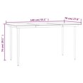thumbnail image 5 of vidaXL 5 Piece Garden Dining Set Black Steel and Textilene, 5 of 5