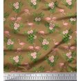 thumbnail image 1 of Soimoi Poly Georgette Fabric Floral & Cute Animals Cartoon Print Fabric by Yard 52 Inch Wide, 1 of 1