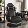 thumbnail image 3 of Goplus Massage Gaming Recliner Reclining Racing Chair Swivel Gray, 3 of 10