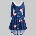 thumbnail image 1 of Joyeux Noël TIMIFIS Mode Automne pour Femmes Robe Vintage à Fleurs Évasée en Ligne A Swing Décontractée pour Fête Robe de Fête pour Femmes, 1 of 5