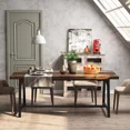 thumbnail image 4 of Tribesigns Dining Table for 8 People, Rectangular 70.9 inch Wood Kitchen Table with Metal Frame, Rustic Brown, 4 of 6