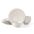 thumbnail image 2 of Mainstays Darby Vanilla 12 Piece Stoneware Dinnerware Set, 2 of 10