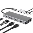 thumbnail image 2 of axGear USB Type C Dual HDMI VGA Adapter Card Reader USB 3.0 HUB Screen Mirror, 2 of 8