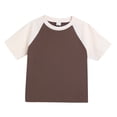 thumbnail image 1 of LLYWEY Chandail Raglan pour Enfants, T-Shirts de Baseball pour Tout-Petits, T-Shirt de Baseball Unisexe Garçons Filles d'Été à Col Rond à Manches Courtes, Haut Tunique Ample Décontracté Respirant à Enfiler 3-14 Ans Café 8T, 1 of 7