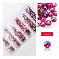 thumbnail image 1 of mmirethe Rhinestones Flat-Bottom Multi-faceted Sides DIY Handcraft Excellent Gloss Manicure Crystal Different Styles Mobile Phone Bright Red AB, 1 of 6