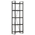 thumbnail image 1 of vidaXL 5-Tier Bookcase Black 60x30x180 cm Solid Mango Wood, 1 of 5