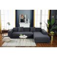 thumbnail image 2 of Stretch durable L-shaped sofa cover for 1 2 3 4-seaters (dark grey, L-shape: 4-seaters + 3-seaters), 2 of 6