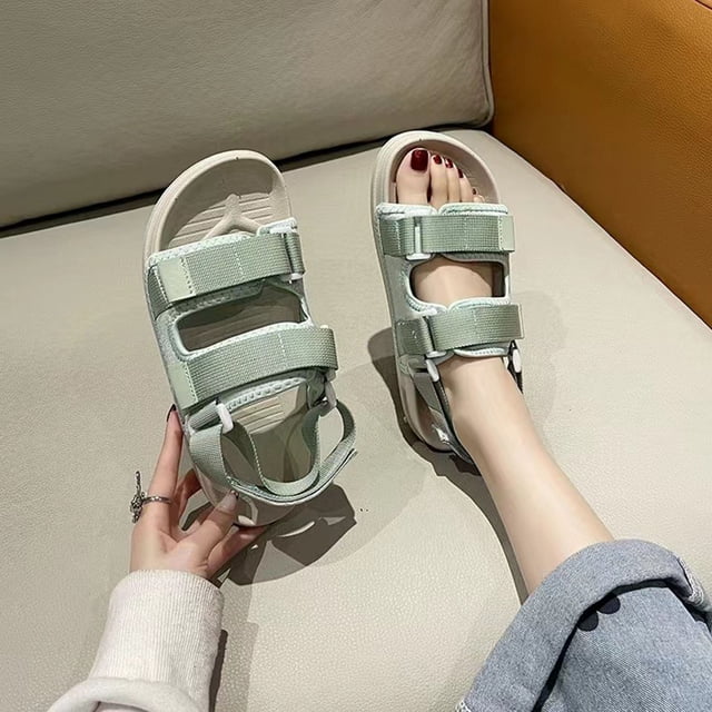 LSLJS Chaussures Compensées Antidérapantes à Semelle Épaisse d'Été pour Femme, Sandales pour Femmes