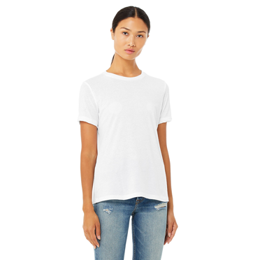 BELLA + CANVAS 6400CVC T-Shirt Décontracté en Toile Chinée pour Femmes