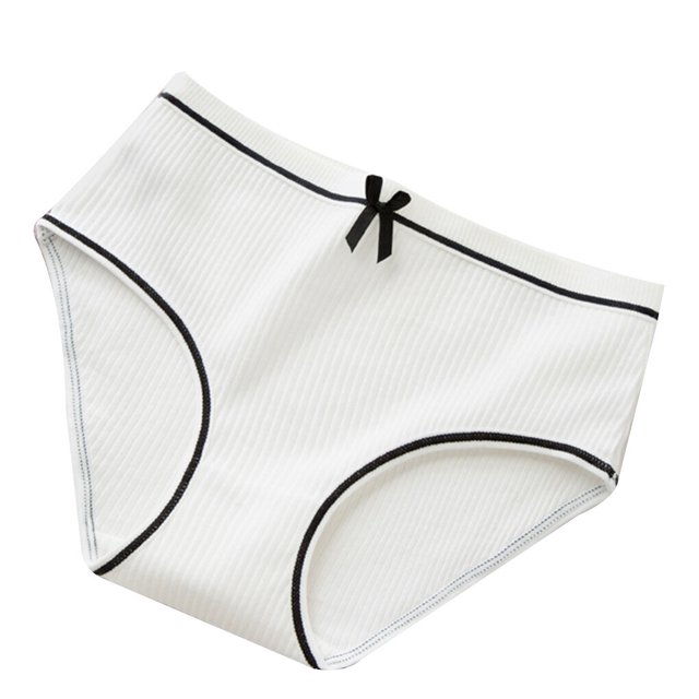 Culotte en Coton à Rayures avec Nœud pour Femmes et Filles, Taille Midi
