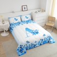 thumbnail image 4 of Erosebridal Ensemble de Literie Monogrammée pour Lit Simple, Couette Personnalisée avec Initiale, Décoration avec Lettre, Réversible, Légère, 2 Pcs, 4 of 8
