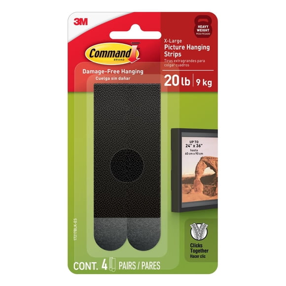 Command Picture Hanging Strips , 17217BLK-EF