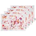 thumbnail image 1 of Vargottam Napperons - Napperon pour Table à Manger, Ensemble de 4 - Serviette en Coton Imprimée et Réversible - Napperons d'Intérieur pour Table de Salle à Manger à la Maison et en Cuisine - Fleur Aquarelle (Multicolore), 1 of 5