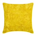 thumbnail image 1 of Throw Pillow Cover, Yellow Throw Pillows Cover, Textured Ribbon Pillowcases, 18x18 inch (45x45 cm) Throw Pillow Covers, Square Silk Throw Pillows Cover, Solid - Yellow Sunshine, 1 of 3