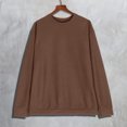 thumbnail image 2 of FAIWAD Men's Long Sleeve Sweatshirt Round Neck Solid Color Loose Pullover Tops Casual Oversized Blouse, 2 of 6