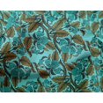 thumbnail image 4 of oneOone Silk Tabby Fabric Leaves & Floral Block Printed Craft Fabric BTY 42 Inch Wide, 4 of 4