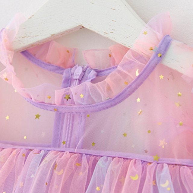 LEEy-world Robe de Princesse Déguisement pour Petites Filles Robe Tutu pour Bébés Filles Robe Tutu en Coton pour Tout-Petits Robes en Tulle pour Bébé Fille Robe Princesse Sans Manches, Violet