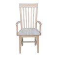 thumbnail image 1 of International Concepts Chaise de Mission Haute avec Accoudoirs, Non Finie, 1 of 5