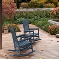 thumbnail image 4 of HDPE Outdoor Rocking Chair for Adults - All-Weather Resistant High Back Porch Rocker for Patio & Front Porch - Navy Blue, 4 of 8