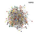 thumbnail image 4 of 100X Round Head Dressmaking Sewing Straight Pins Mixed Color. Y0J3 L6Z1, 4 of 6