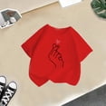 thumbnail image 5 of PMVFHDE Hauts Tube pour Filles T-Shirt à Manches Courtes pour Fille T-Shirt Fille T-Shirt Mignon pour Filles Hauts pour Fille Enfant T-Shirt Graphique Mignon à Col Rond à Manches Courtes T-Shirt d'Été Décontracté Rouge, 3-4 Ans, 5 of 5