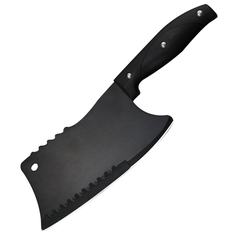 Akatsuki Kitchen Cleaver Knife 6.5 inch Coated Anti-Stick Blade Sharp Heavy Duty Chef Knife for Chopping Bone and Slicing Meat Butcher Knife