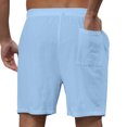 thumbnail image 4 of Mens Shorts, Mens Casual Solid Color Casual Drawstring Pockets Elastic Sports Shorts, 4 of 8