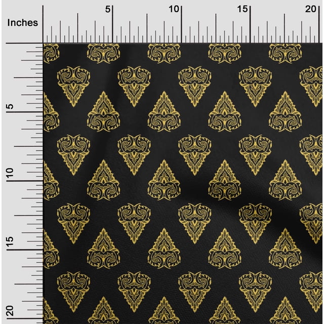 oneOone Polyester Lycra Fabric Leaves & Floral Block Decor Fabric Printed BTY 56 Inch Wide