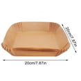 thumbnail image 3 of Papier Parchemin, 100/50/30/10 Pcs Doublures Carrées pour Friteuse à Air Chaud Papier Parchemin Jetable, Cuisson Papier Parchemin Antiadhésif pour Friteuse à Air de 2-4 QT Cuisson Rôtissage Micro-Ondes, 3 of 9