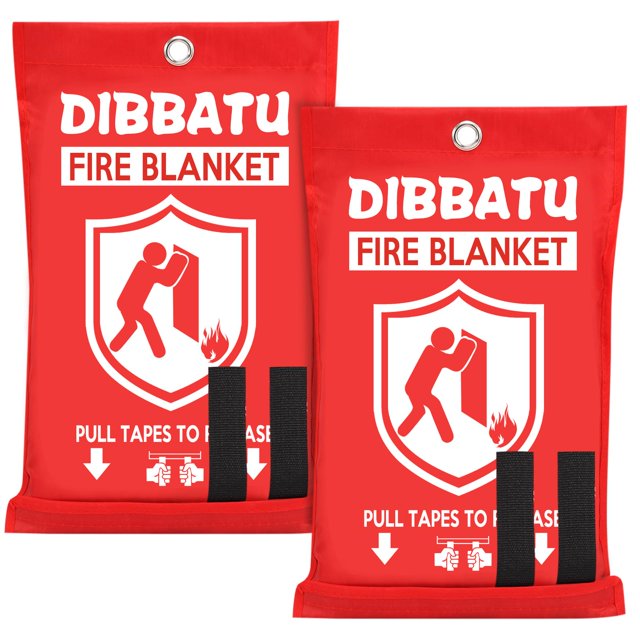DIBBATU Emergency Fire Blanket for Home, Fire Blankets for Home and Kitchen, Emergency Fire Retardant Blankets for House, Fireproof Blanket for Kitchen, Fireplace, Grill, BBQ