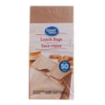 thumbnail image 1 of Great Value , Sacs-Repas en Papier Jetables, 50 Sacs, 1 of 1
