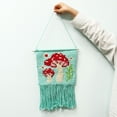 thumbnail image 4 of UNIQUE CREATIV CRAFT Macramé Wall Décor Kit - Mushroom, 1 pc, Age 8+, Beginner, 30 × 63 cm (24.8 in), 4 of 4