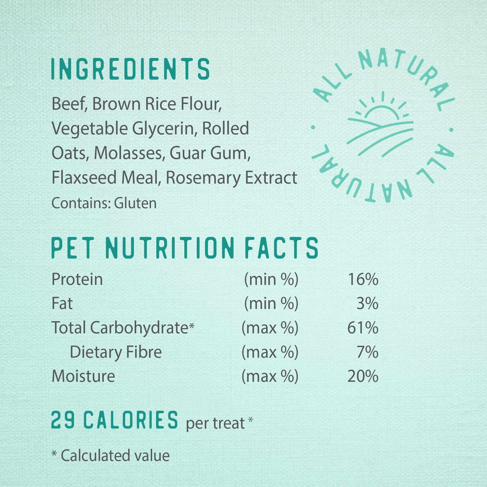 Caledon Farms Chewy Beef Sticks Baked Dog Treats 220g
