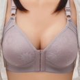 thumbnail image 2 of Kyusrd Front Open Bras For Women Full Coverage Wirefree Bra Button Closeure Bra For Mom Gift Nursing Underwear No Underwire Adjustable Strap V Neck Bras, 2 of 4