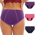 thumbnail image 2 of Culottes Menstruelles pour Femmes Flux Abondant, Culottes Réutilisables Anti-Fuites Post-Partum pour Incontinence Menstruelle 3 Pcs, 2 of 8