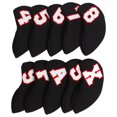 thumbnail image 4 of Iron Club Head Cover Set, Durable Number  Iron Headcover  For Protecting Club Black, 4 of 8